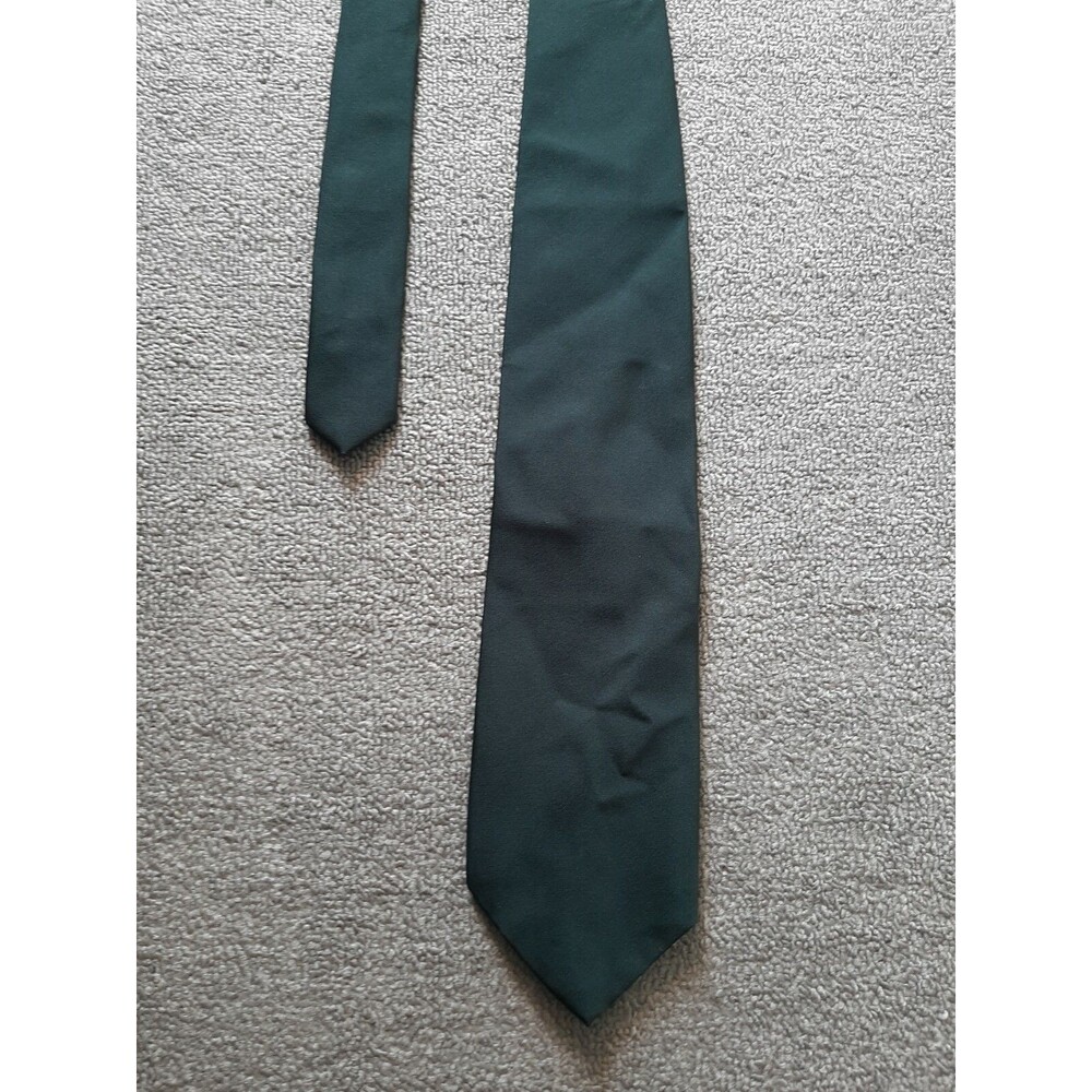 Dupont Mens Dark Green Nylon Tie Necktie Qiana By Regal Formal